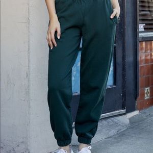 DARK GREEN ROSA SWEATPANTS